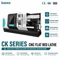Torno CNC de bancada plana horizontal CK61100 de alta resistencia, gran torque de corte, bancada ancha, GSK automático, alta seguridad
