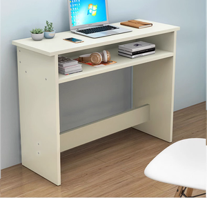 Escritorio de Melamina con Estante Fijo de 90 cm de Ancho, Escritorio Pequeño para Computadora, Mesa de Esquina, Oficina en Casa - Product Image 5