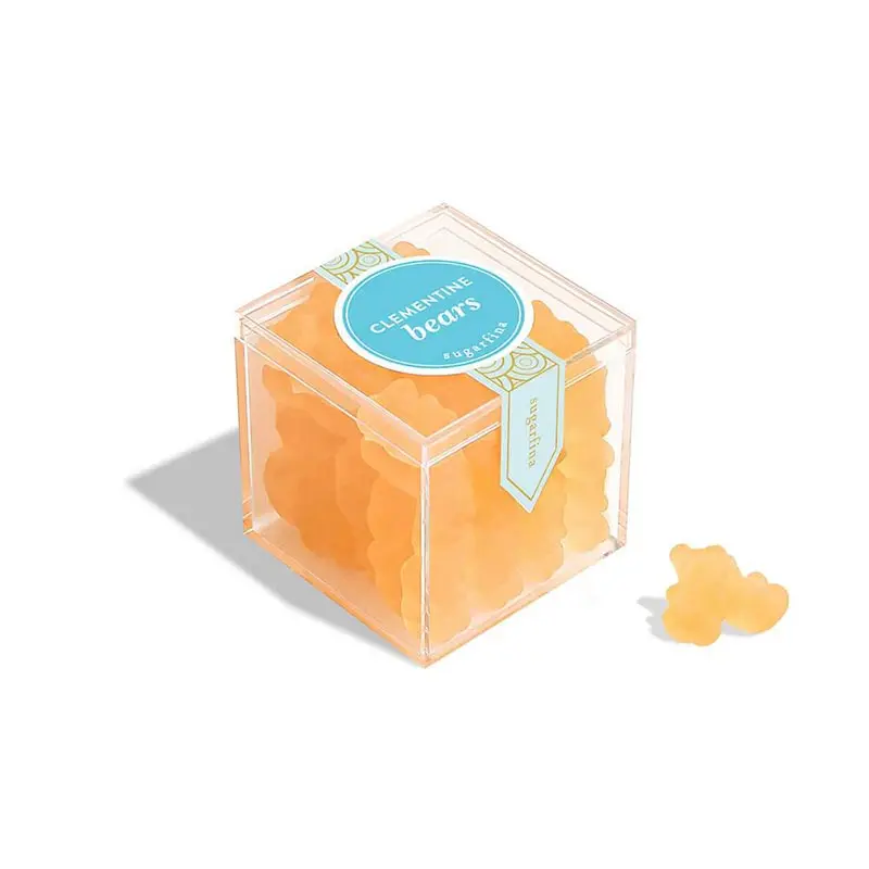 55mm 80mm transparente quadratische Acryl Kunststoff Mini Erinnerungs box Kunststoff Acryl Candy Geschenk würfel klare Plexiglas Hochzeit Gunst Box
