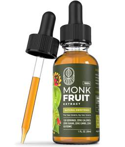 Extrait liquide biologique de fruit du moine Mogroside V de qualité alimentaire, zéro <span class=keywords><strong>calorie</strong></span>, édulcorant en gouttes de fruit du moine 50ML - Product Image 1