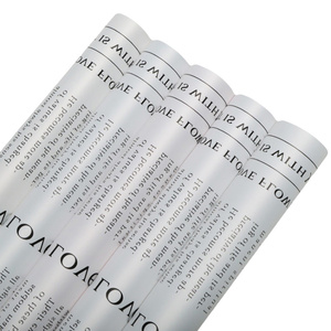 Bull Demon King Snow White Flower Papel de embalaje Plástico impermeable OPP recubierto de un solo lado con diseño de periódico inglés - Product Image 6