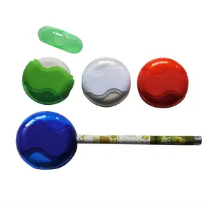 Taille-crayon rond en plastique 2 en 1 avec ensemble de papeterie gomme