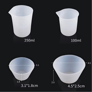Tasses à mesurer et agitateurs en silicone écologiques pour le mélange d'époxy, outils de bricolage pour la fabrication de bijoux en résine - Product Image 4