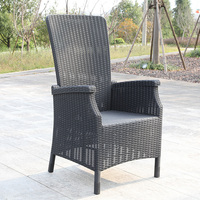 Fauteuils de salle à manger en rotin résistant aux intempéries Restaurant Garden Outdoor Porch