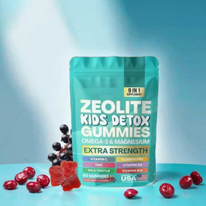 Gomitas Detox 9 en 1 con Zeolita para Niños, con Omega 3, Magnesio, Vitamina C, D3 y Zinc para el Apoyo Inmunológico y la Mejora de la Densidad Ósea - Product Image 3