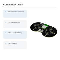 Émetteur de télécommande sans fil 2,4 GHz à 8 canaux avec affichage du niveau de batterie rechargeable pour voiture robot