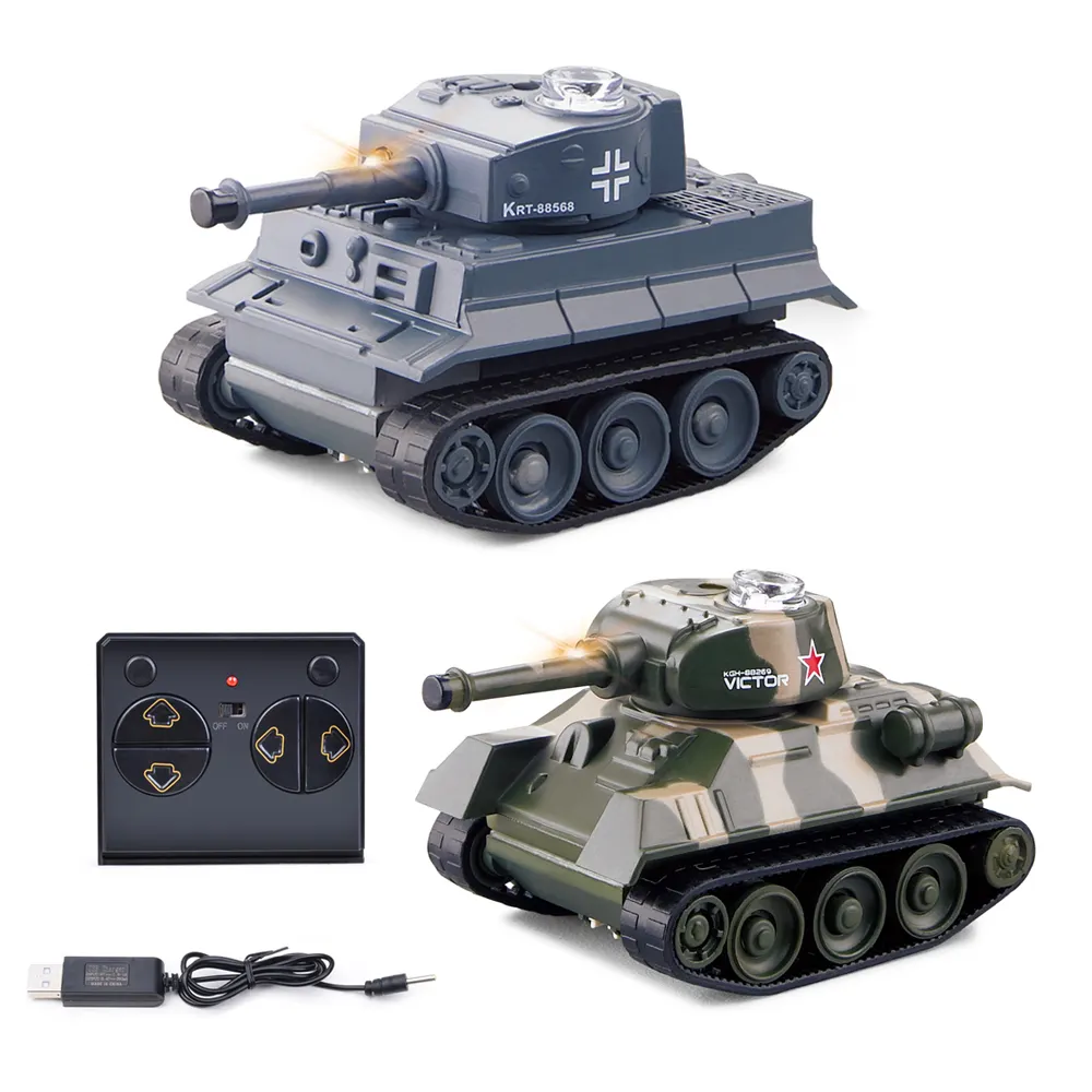 Prezzo economico 2.4G 4ch scala 1/64 veicolo militare giocattolo plastica a infrarossi Mini serbatoio Rc per bambini