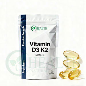 Yhealth Suplemento Personalizado OEM/ODM para Articulaciones y Huesos, Complejo de Vitaminas D y <span class=keywords><strong>K</strong></span> 2 en 1, Cápsulas de 10000 UI de Vitamina D3 <span class=keywords><strong>K2</strong></span> MK7 D3-<span class=keywords><strong>k2</strong></span> en Gel Suave - Product Image 2