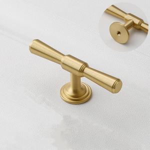 GQK Poignée moderne simple américaine légère de luxe en or de haute qualité pour porte d'armoire et tiroir de garde-robe pour chambre à coucher, commode et cuisine - Product Image 3