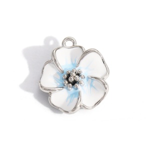 Waterproof Stainless Steel Jewelry Accessories <b>Solid</b> Color Ocean Wind Drop Oil Fruit Flower Beaded Diy <b>Necklace</b> Punk Style - Product Image 5