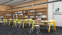 Bureau double moderne en bois pour lycée, salle de classe, appartement, hôpital