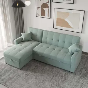 Best Sleeper Sofa Living Room Fabric Pull Out L shape Sofa Bed