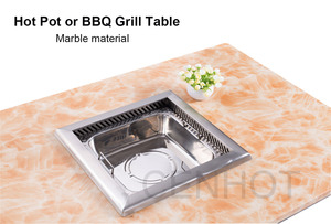 <span class=keywords><strong>Table</strong></span> à fondue Cenhot avec cuisinière intégrée pour les restaurants <span class=keywords><strong>de</strong></span> cuisine asiatique - Product Image 2