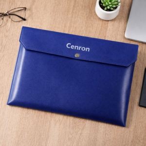 High Quality PU Leather <b>Laptop</b> <b>Sleeve</b> Envelope Document Bag Business Office Organizer Case - Product Image 6
