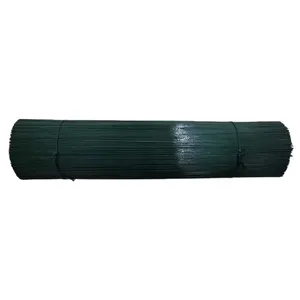 Color negro verde 2MMX8CMX7KGS/CARTON PVC recubierto de plástico alambre de metal único Alambre de amarre para embalaje de regalo