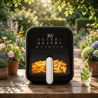 Four à friture numérique 8L à panier unique 1500-2000W, corps en plastique, contrôle tactile, appareil de cuisine intelligent