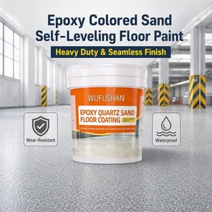 Revêtement de sol époxy auto-nivelant à effet marbre, haute efficacité de construction, deux composants, imperméable, Wufushan - Product Image 2