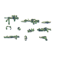 Ensemble de construction de briques miniatures personnalisées pour scènes de bataille, armes, jouets, figurines miniatures pour enfants, jouets en plastique à assembler soi-même