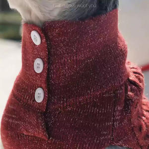 Boa Sorte Vem Inverno Ecológico Confortável Pet Roupas Vermelho Clássico Design Camisola Do Cão De Natal - Product Image 5