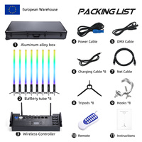 Tube LED Pixel sans fil 2,4G portable IP65 pour extérieur, batterie 360°, DMX, éclairage de scène pour DJ, fête, KTV, entrepôt européen