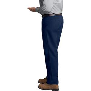 Red Kap Pantalones DE TRABAJO azul marino para hombre 46W X 32L Frente plano y ropa de trabajo resistente a las manchas - Product Image 1