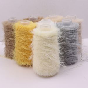 100% 尼龙平针织50g防静电2厘米4厘米编织纺织品定制仿长发貂皮生白色色卡染色 - Product Image 3