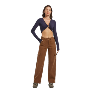 2025 nouveau à la mode taille haute droite Denim pantalon pour femmes coupe ample vêtements de travail décontractés européen américain lavé Technique Simple - Product Image 1