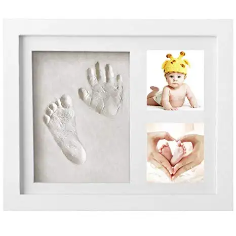 Baby Care baby hand&foot print mud and mold hundred days photo frame gift and home decor