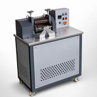Machine de granulation de plastique de laboratoire, broyeur à deux rouleaux, mélangeur de composés plastiques recyclés, granulation, retraitement des déchets, test CE ISO