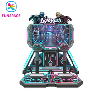 Funspace Machine de jeu d'arcade à monnayeur pour 2 joueurs, style Cyberpunk, jeu de survie à réactions rapides