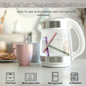 Kit d'accessoires pour bébé : bâtonnet de <span class=keywords><strong>massage</strong></span> des gencives facile à nettoyer, compatible lave-vaisselle, manche long, anneau de dentition apaisant pour les dents arrière, fournitures en dropshipping - Product Image 4