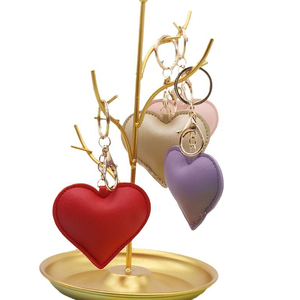 Abalorios de lujo a la moda para bolso, colgante de adorno para bolso, colgante para mujeres y niñas, llavero de corazón de cuero PU - Product Image 5