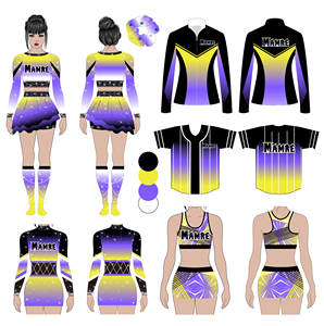 <span class=keywords><strong>Femme</strong></span> Sport Performance Cheer Uniformes Jeunesse Taille Logo Personnalisé Costume de pom-pom girl avec Strass Cheerleading Porter Ensemble Entier - Product Image 5