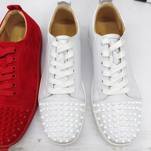 white red bottom shoes