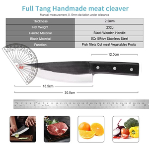 <span class=keywords><strong>Cuchillo</strong></span> de cocina forjado tradicional hecho a mano, <span class=keywords><strong>cuchillo</strong></span> de Chef Santoku, cuchillos de carnicero de acero revestidos multifuncionales, rebanar <span class=keywords><strong>carne</strong></span> y verduras - Product Image 2