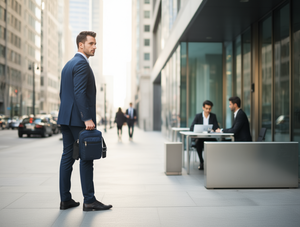 Borsa a Mano da Uomo a Cinque Strati con Cerniera, Fodera in Nylon e Poliestere, Stile Minimalista Normcore, Uso Quotidiano per Tutte le Stagioni - Product Image 2
