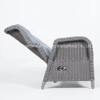 Joye Leisure Halbrunde Rattan Garden 4 Stück Lounge Sofa Set Outdoor Liege funktion Alu Wicker Sofa Set Möbel