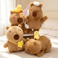 Peluche Capybara Personnalisée Mignonne, Jouet en Peluche Kawaii avec Tenues et Accessoires, Couleurs Personnalisables, Anti-Stress pour Enfants
