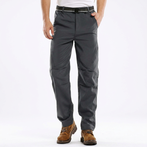 Pantalones de Esquí Impermeables y Cortavientos para Hombre, 10000 mm, Poliéster, Ropa de Nieve para Exteriores, Estilo Cargo, Cierre de Cremallera, Gris - Product Image 1