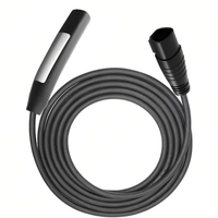 Câble de recharge pour voiture électrique Tesla de 18 pieds (5 m) avec prise de charge NACS, pour connecteur mural 48A 250V Gen 3 RCB LED noir