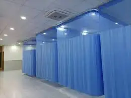 Cortina retardante de chama antibacteriana 120gsm, cortinas de escritório médico sem tecido, descartável, personalizada, de fábrica