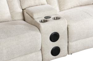 طقم أريكة استرخاء ركنية رائجة البيع بتصميم عصري مريح من الجلد قابل للتمديد بإطار خشبي لغرفة المعيشة 7014 - Product Image 6