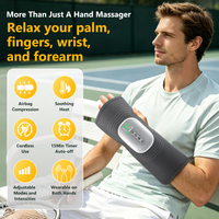 Bottes de massage chauffantes sans fil à air comprimé pour les mains, poignets et avant-bras, avec compression d'air et chauffage NTC, rechargeables