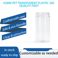 Pot en plastique PET transparent de qualité alimentaire avec couvercle à vis en aluminium, conteneur de stockage pour biscuits, gâteaux, pizzas, logo personnalisé, design cylindrique transparent