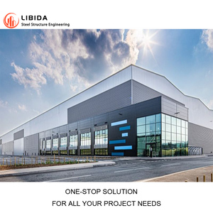 저렴한 비용 빠른 설치 조립식 유리 커튼 벽 금속 철골 구조 판매용 쇼룸 건물 - Product Image 2