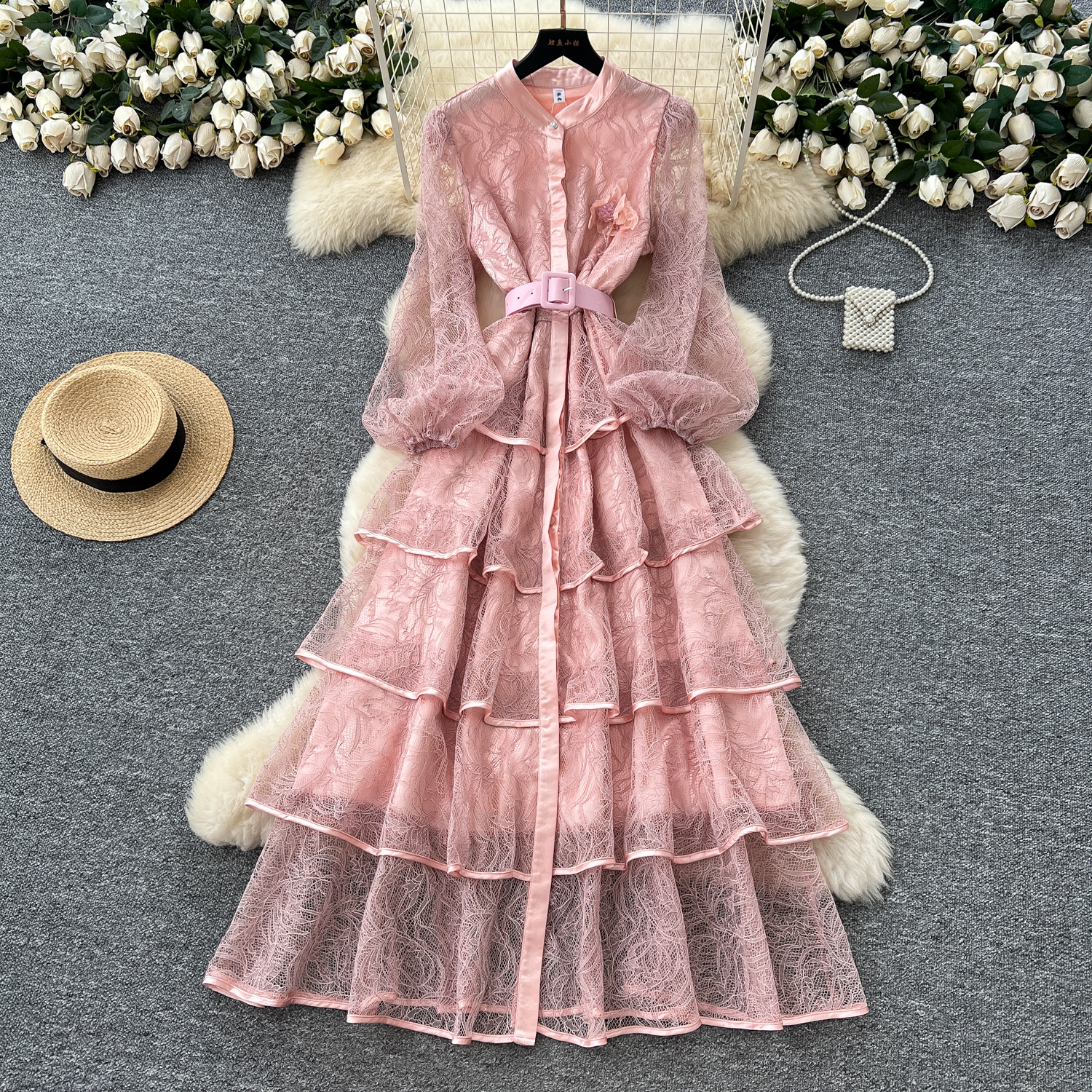 lace top flounce flare dress Sassy Shortcake Ever After Eyelet Dress main image 0