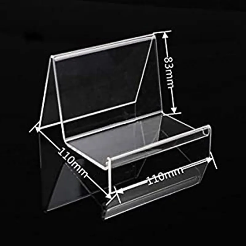 Acrylic Purse Display Stand Holder Acrylic Wallet Display Stand with Sign Plate Leather Handbag Purse Holder