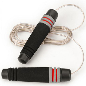 เชือกกระโดดปรับความเร็วได้ รา<span class=keywords><strong>คา</strong></span>โรงงาน พร้อมลูกปืน สายเหล็ก สำหรับออกกำลังกายที่บ้าน - Product Image 3