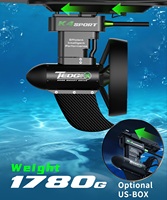 Moteur de kayak SUP sans balais Camolech 1500W, poussée de 21,5 kg, vitesse maximale de 14,5 km/h, télécommande sans fil et GPS