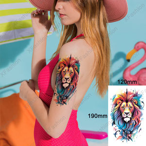 2025 nuevos tatuajes temporales <span class=keywords><strong>de</strong></span> acuarela <span class=keywords><strong>de</strong></span> moda realista azul Lobo Tigre León colorido <span class=keywords><strong>tatuaje</strong></span> falso <span class=keywords><strong>para</strong></span> Mujeres Hombres Adultos - Product Image 1